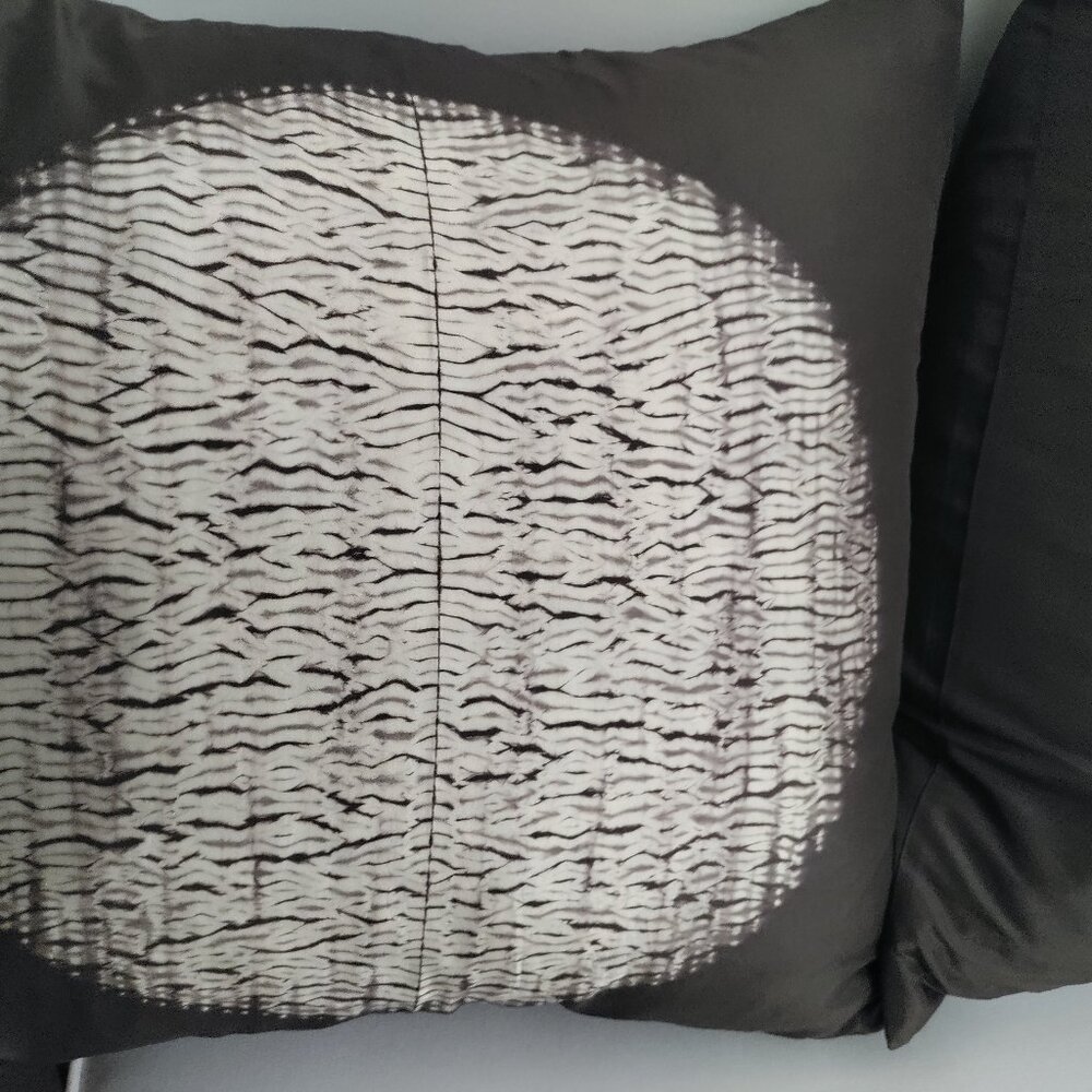 SHUNYE SATIN PILLOWS - Brown with White (Set of Two)